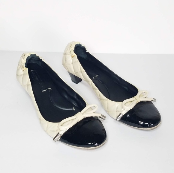 BCBG MAX AZRIA Shoes Ballet Black Patent Quilted 8 - Picture 2 of 7